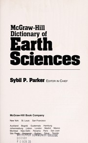 Cover of: McGraw-Hill dictionary of earth sciences