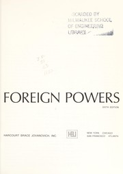 Cover of: Major foreign powers | Gwendolen Margaret Carter