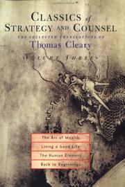 Cover of: Classics of Strategy and Counsel, Volume 3 by Thomas Cleary