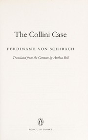Cover of: The Collini case | Ferdinand von Schirach