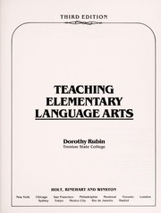 Cover of: Teaching elementary language arts | Dorothy Rubin