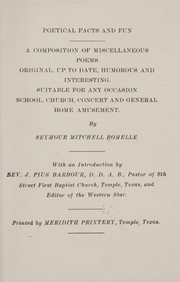 Cover of: Poetical facts and fun | Seymour Mitchell Romelle