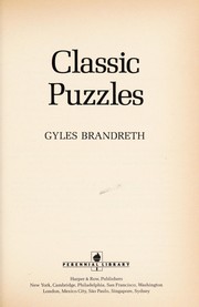 Cover of: Classic puzzles | Gyles Brandreth