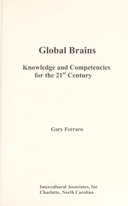 Cover of: Global brains by Gary P. Ferraro