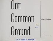Cover of: Our common ground