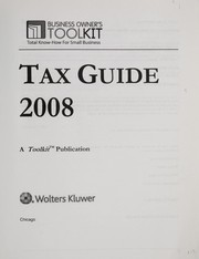 Cover of: Tax guide 2008 by 