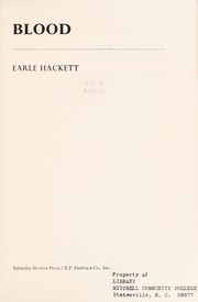 Cover of: Blood. | Earle Hackett