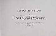 Cover of: Pictorial history of the Oxford Orphanage | Oxford Orphan Asylum (Oxford, N.C.)