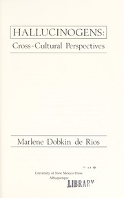 Cover of: Hallucinogens, cross-cultural perspectives