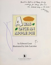 Cover of: A was once an apple pie