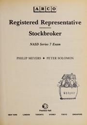 Cover of: Registered representative/stockbroker by Philip Meyers
