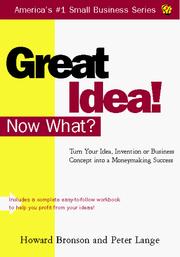 Cover of: Great Idea! Now What? (Small Business Sourcebooks) by Howard Bronson, Peter Lange