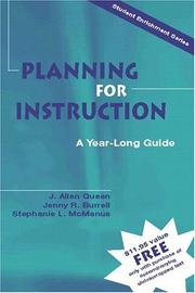Cover of: Planning for Instruction: A Year-Long Guide