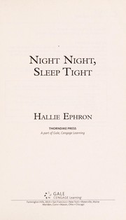 Cover of: Night night, sleep tight by Hallie Ephron