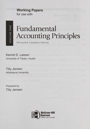 Cover of: Working papers for use with Fundamental accounting principles | Tilly Jensen
