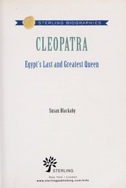 Cover of: Cleopatra by Susan Blackaby
