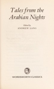 Cover of: Tales from the Arabian nights by edited by Andrew Lang.