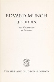 Cover of: Edvard Munch | J. P. Hodin
