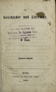 Cover of: Zur Geschichte und Literatur