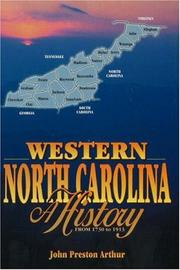 Cover of: Western North Carolina by John Preston Arthur
