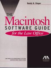 Cover of: The Macintosh Software Guide for the Law Office | Randy B. Singer