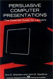 Cover of: Persuasive computer presentations by Ann E. Brenden