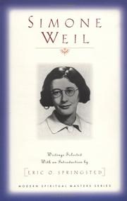 Cover of: Simone Weil by Simone Weil