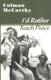 Cover of: I'd rather teach peace