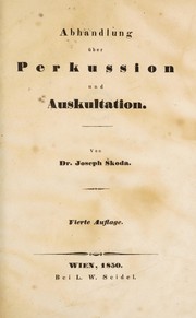 Cover of: Abhandlung Ã¼ber Perkussion und Auskultation