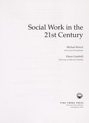 Cover of: Social work in the 21st century | 