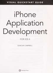 Cover of: iPhone application development for IOS 4 by Duncan Campbell
