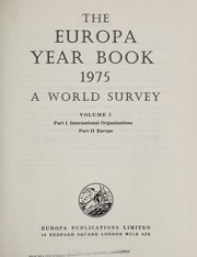 Cover of: The Europa year book 1975 ... | 