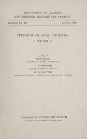 Cover of: Bituminous coal storage practice