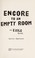 Cover of: Encore to an empty room