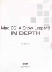 Cover of: Mac OS X Snow Leopard in depth | Paul McFedries