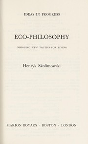 Cover of: Eco-philosophy by Henryk Skolimowski