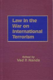 Cover of: Law In The War On International Terrorism