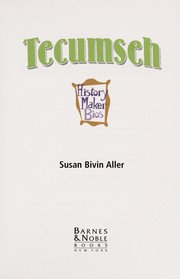 Cover of: Tecumseh by Susan Bivin Aller