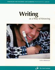 Cover of: Writing as a way of knowing