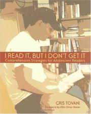 I Read It, but I Don't Get It by Cris Tovani