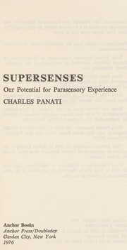 Cover of: Supersenses Our Potential for Parasensory Experien