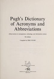 Cover of: Pugh's dictionary of acronyms and abbreviations by Eric Pugh