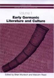 Cover of: Early Germanic Literature and Culture (Camden House History of German Literature) by 