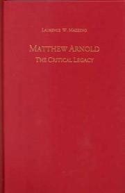 Cover of: Matthew Arnold by Laurence W. Mazzeno