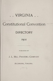 Cover of: Virginia constitutional convention directory, 1901.