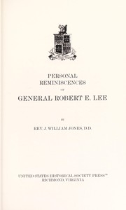 Cover of: Personal reminiscences of General Robert E. Lee