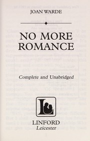 Cover of: No more romance | Joan Warde