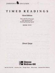 Cover of: Timed readings: fifty 400-word passages with questions for building reading speed