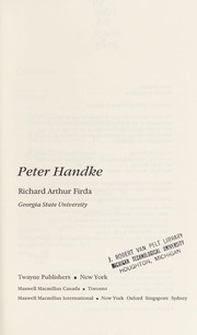 Cover of: Peter Handke | Richard Arthur Firda