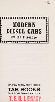 Modern diesel cars by Jan P. Norbye